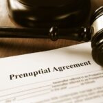 Gavel on a prenuptial agreement document_s