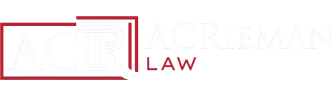 Logo displaying the text “ACRU LAW” with a red and black color scheme.