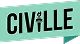 Logo featuring the word "CIVILLE" in bold black letters on a light green rectangular background.